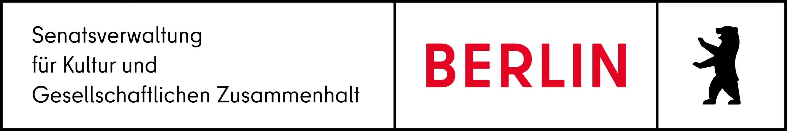 Logo Senatsverwaltung für Kultur und Gesellschaftlichen Zusammenhalt BERLIN