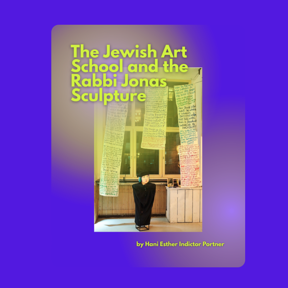 Screenshot of the article ,,The Jewish Art School and the Rabbi Jonas Sculpture"