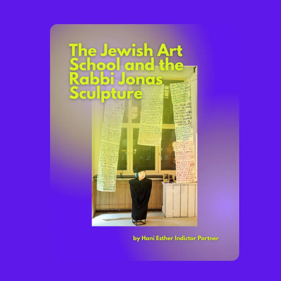 Screenshot of the article ,,The Jewish Art School and the Rabbi Jonas Sculpture"