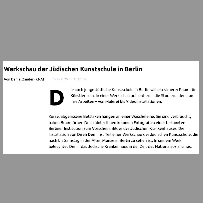 Überschrift und die ersten Zeilen eines Zeitungsartikels