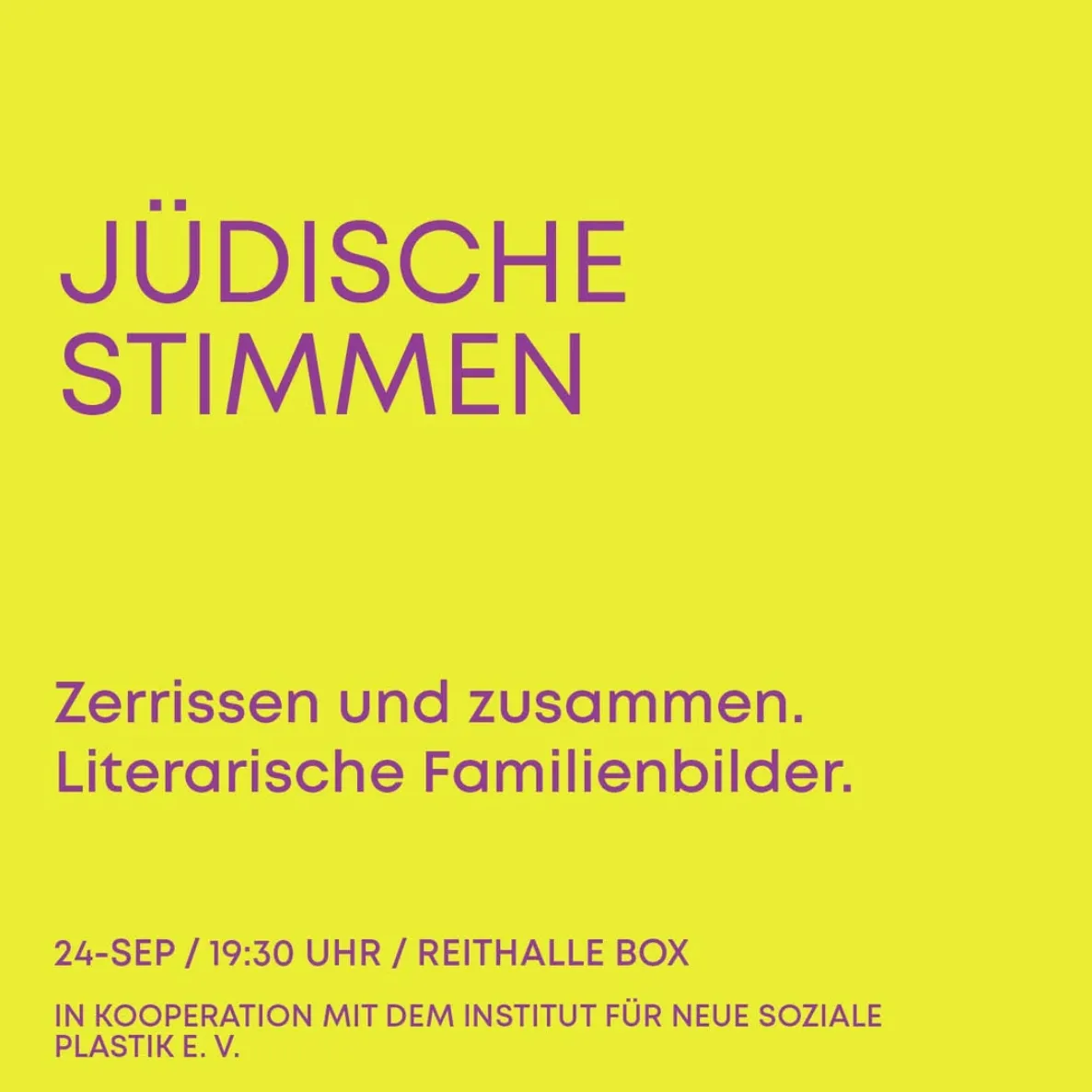 Jüdische Stimmen: Zerrissen und zusammen. Literarische Familienbilder.