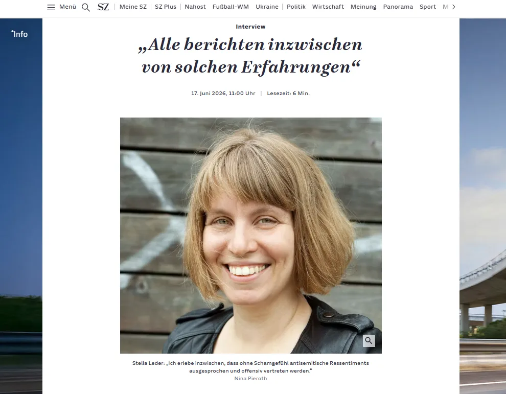 Überschrift und Bild eines Zeitungsartikels