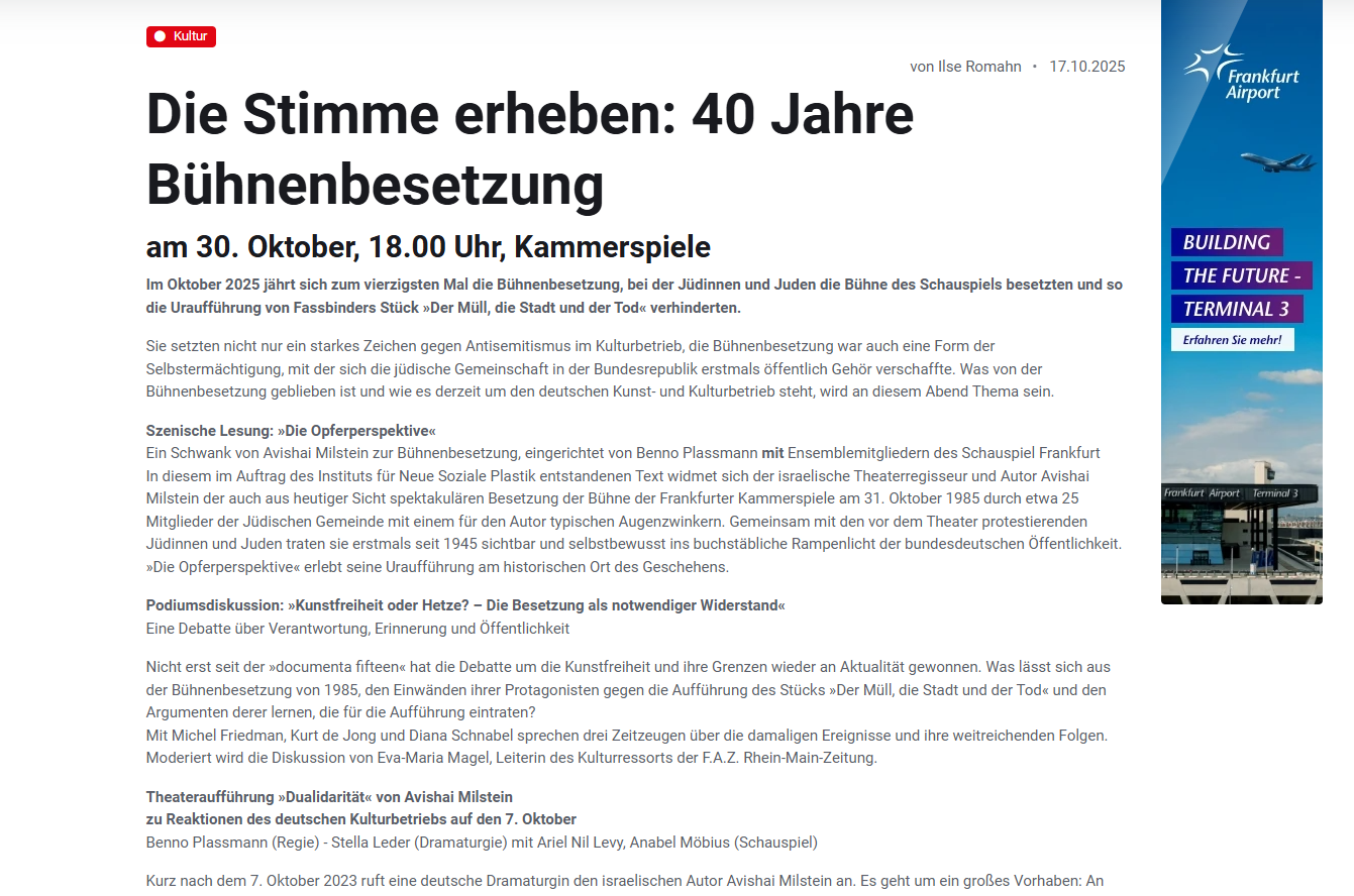 Die Stimme erheben: 40 Jahre Bühnenbesetzung