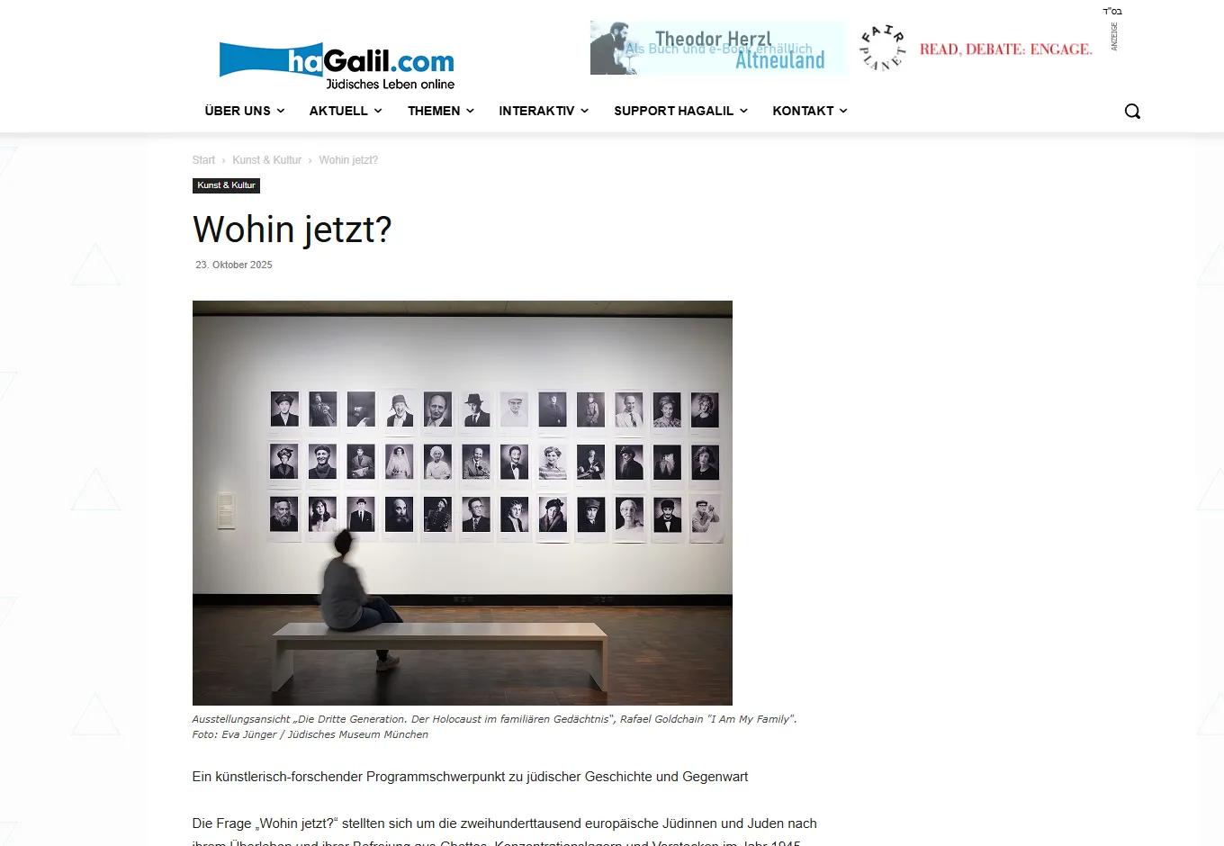 Ausstellungsansicht „Die Dritte Generation. Der Holocaust im familiären Gedächtnis“, Rafael Goldchain "I Am My Family". Foto: Eva Jünger / Jüdisches Museum München